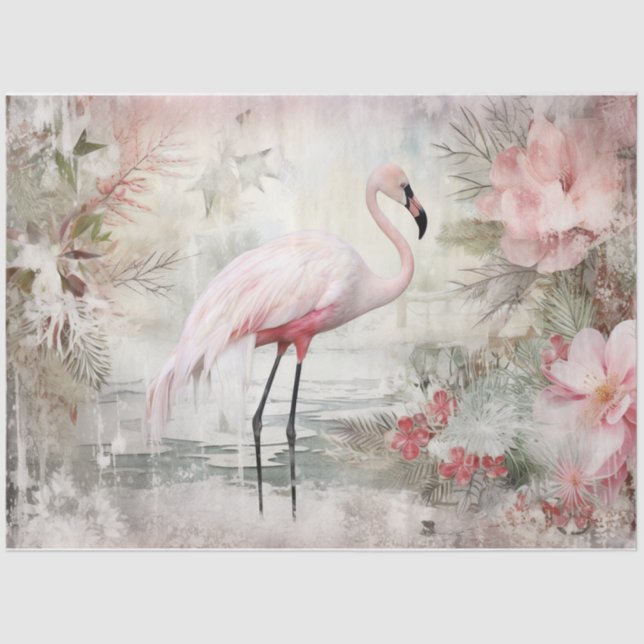 Pink Flamingo Tissue Paper (Front)