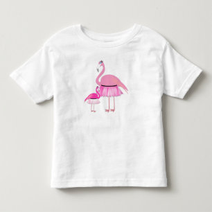 Pink Flamingo Toddler Ruffle Dress T-Shirt