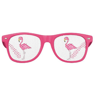 Pink Flamingo Tropical Bird Beach Island Paradise Retro Sunglasses