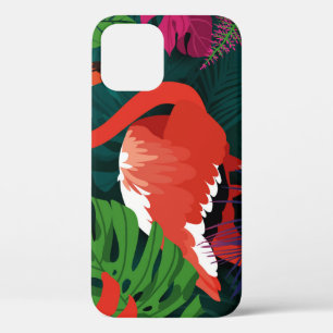 Pink Flamingo: Tropical Butterfly Harmony. iPhone 12 Case