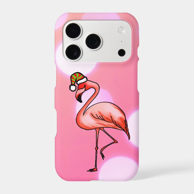 Pink Flamingo Tropical Christmas Holiday (Back)
