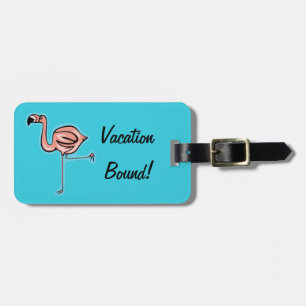 Pink Flamingo Vacation Luggage Tag