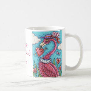 PINK FLAMINGO VALENTINE CLASSIC MUG * Customise