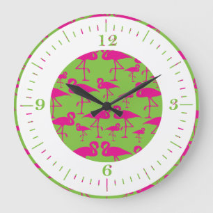 Pink Flamingo Wall Clock