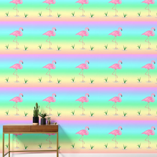 Pink Flamingo Wallpaper (Hallway)