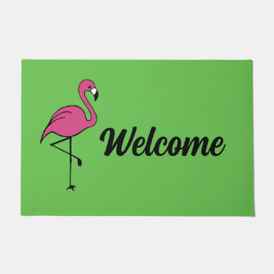 Pink Flamingo Welcome Mat Doormat Rug