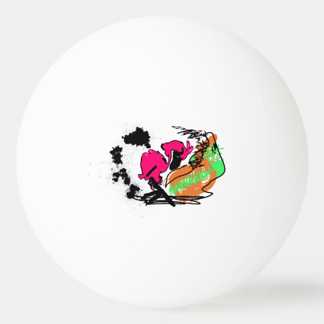 Pink flamingo WILDONE  Ping Pong Ball (Front)