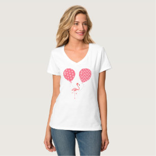 Pink Flamingo with Balloons T-Shirt