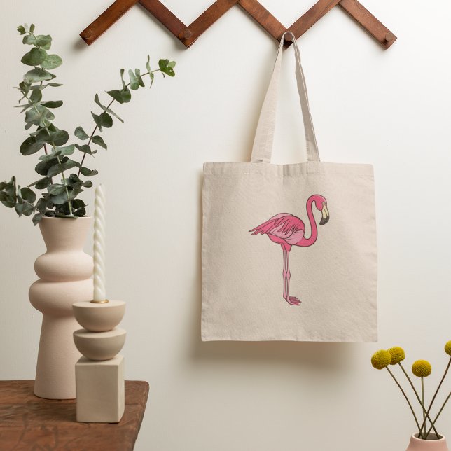 Pink Flamingo With Long Legs Tote Bag (Creator Uploaded)