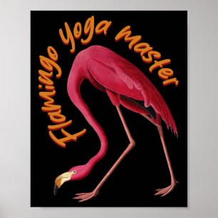 Pink Flamingo Yoga Poster