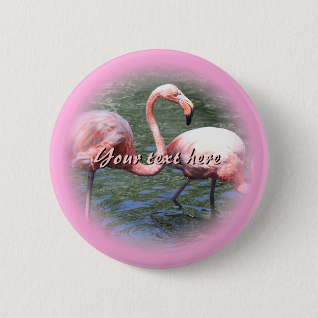 Pink Flamingos 6 Cm Round Badge (Front)