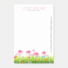 Pink Flamingos And Colourful Spring Flowers