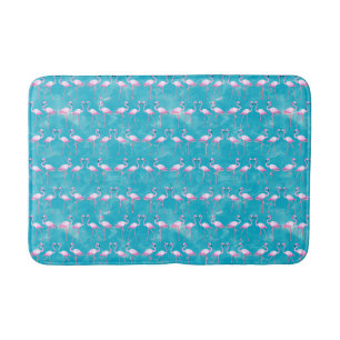 Pink Flamingos Beach Summer Bath Mat