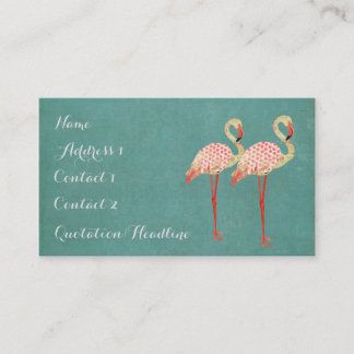 Pink Flamingos Business Card