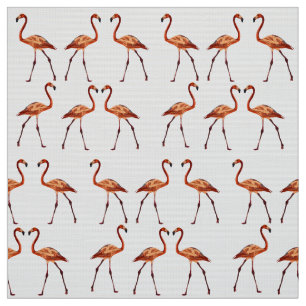 Pink Flamingos Custom Pima Cotton  Fabric