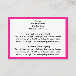 Pink Flamingos Directions Insert Cards