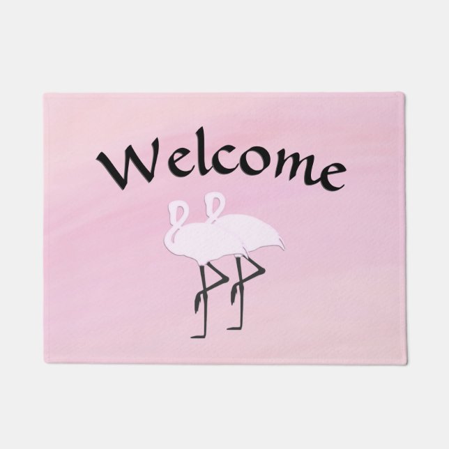 Pink Flamingos Doormat (Front)