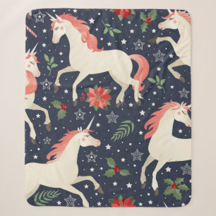 Pink flamingos, exotic birds, pineapples, tropical sherpa blanket