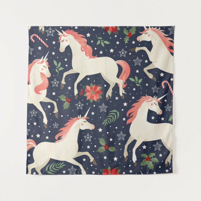 Pink flamingos, exotic birds, pineapples, tropical tapestry (Front)