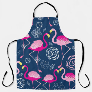 Pink Flamingos: Graphic Dark Pattern Apron