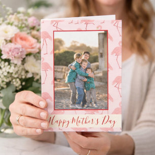 Pink Flamingos Happy Mother's Day Photo Card