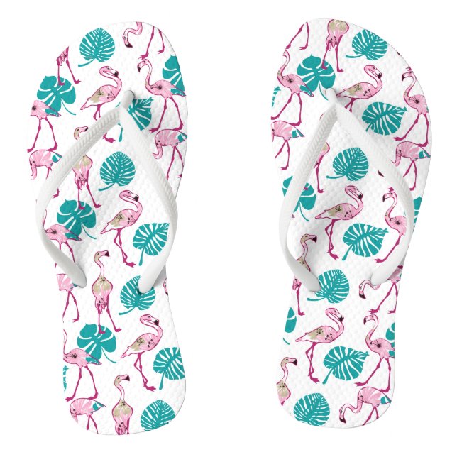 Pink Flamingos Jandals (Footbed)