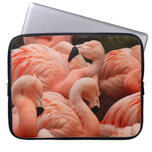 Pink flamingos laptop sleeve
