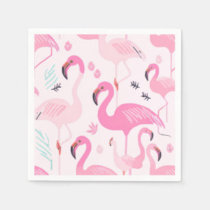 Pink Flamingos Napkin