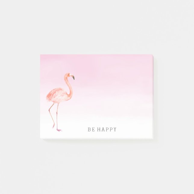 Pink Flamingos Personalised Post-it Notes (Front)