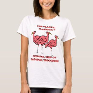 PINK FLAMINGOS SHIRT ~ OFFICIAL BIRD MADISON WISC!