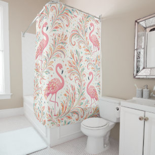 Pink Flamingos Shower Curtain
