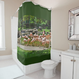 Pink Flamingos Shower Curtain