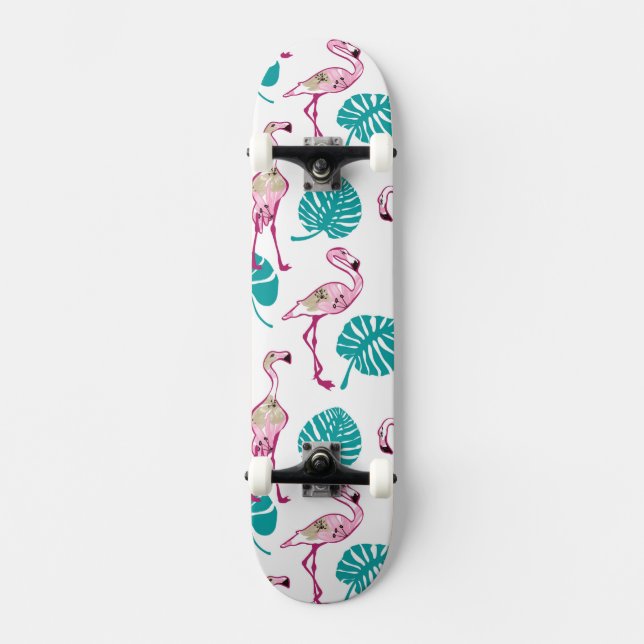 Pink Flamingos Skateboard (Front)