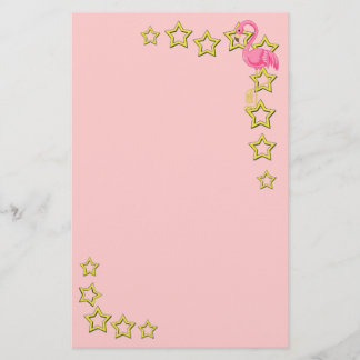 Pink Flamingos Stationery