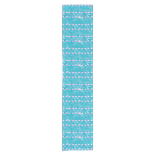 Pink Flamingos Summer Beach Short Table Runner