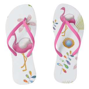 Pink Flamingos Summer Fun Jandals