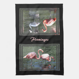 Pink Flamingos Tea Towel