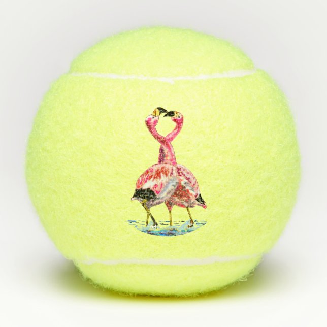 Pink Flamingos Tennis Balls (Front)