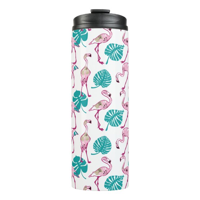 Pink Flamingos Thermal Tumbler (Front)