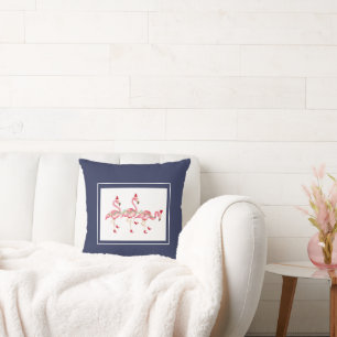 Pink flamingos Throw Pillow