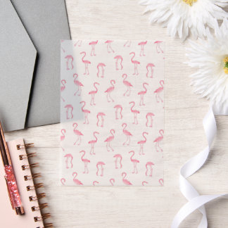 Pink Flamingos Tropical Birds Pretty Party Overlay Vellum Invitations