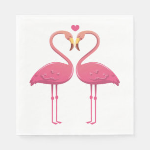 Pink Flamingos Wedding, Bridal Shower Luau Summer Napkin
