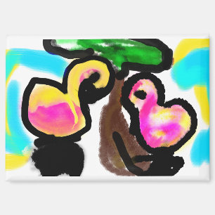 Pink flamingos Wedding Magnet