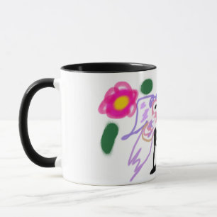 Pink flamingos wedding mug