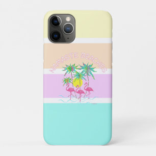 Pink Flamingos with Palms, Namaste Beaches, Cool  Case-Mate iPhone Case