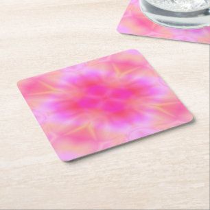 Pink Flare Paper Coaster