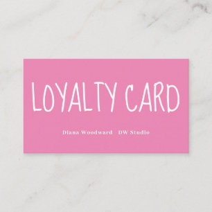 Pink Flat Loyalty Card