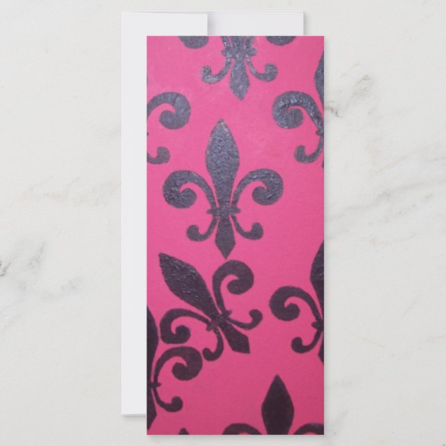 Pink fleur de lis painting (Front)