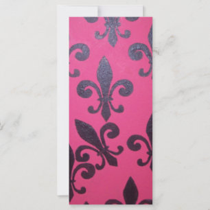 Pink fleur de lis painting