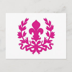 Pink Fleur de Lis...postcard Postcard